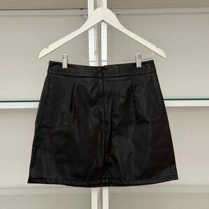 Black Leather Mini Skirt